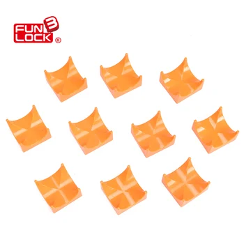 

Funlock Duplo Marble Run Blocks Parts 10pcs 2x2 4 way open Building Accessories Bricks for Children Kids