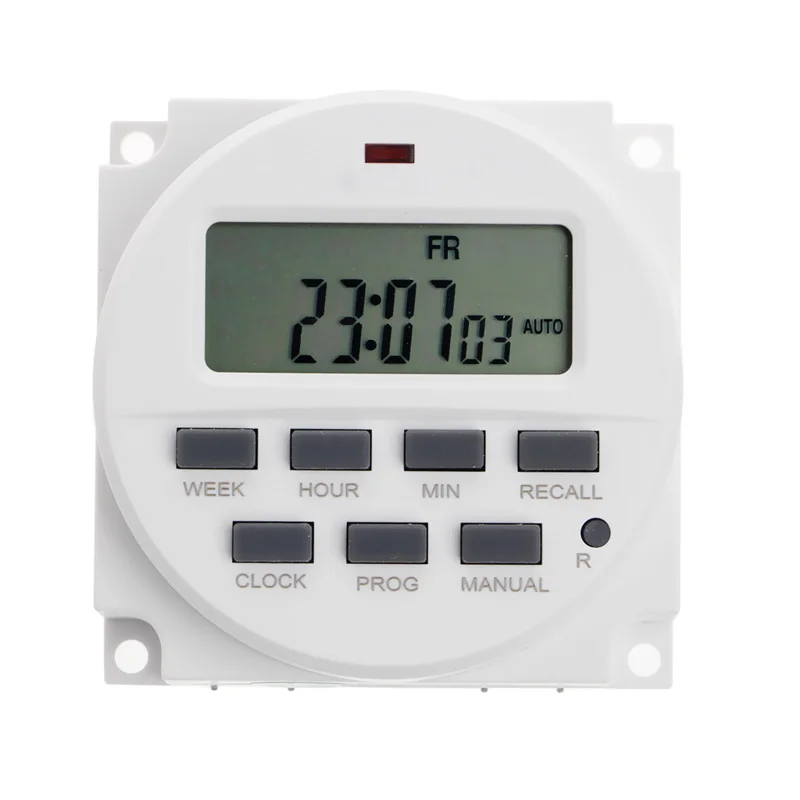 

Time Switch 15.98 Inch LCD Digital Timer 12V DC 7 Days Programmable Time Switch TM618N-4