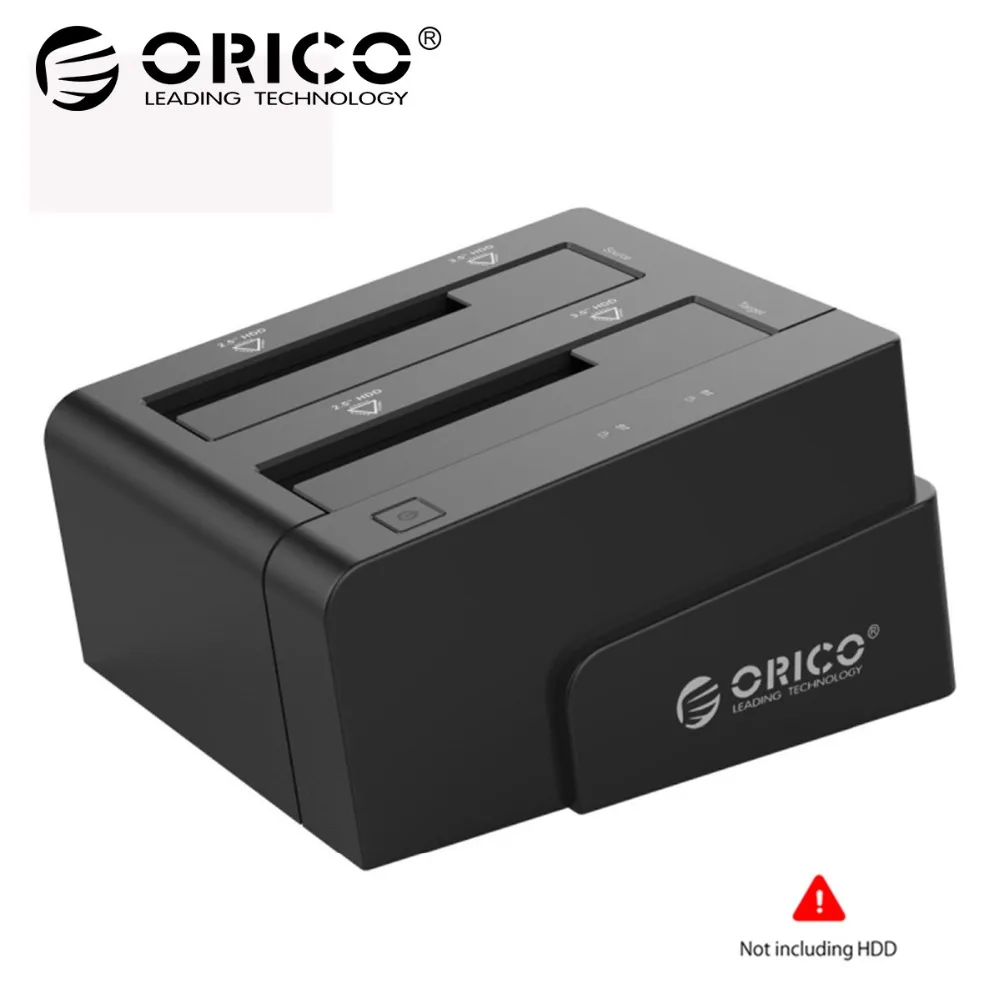 Goede ORICO Docking Station 2.5 3.5 Dual Bay USB 3.0 naar SATA HDD SSD Case Hard Drive Tool Gratis Duplicator 16 tb voor Windows Mac OSX9.1