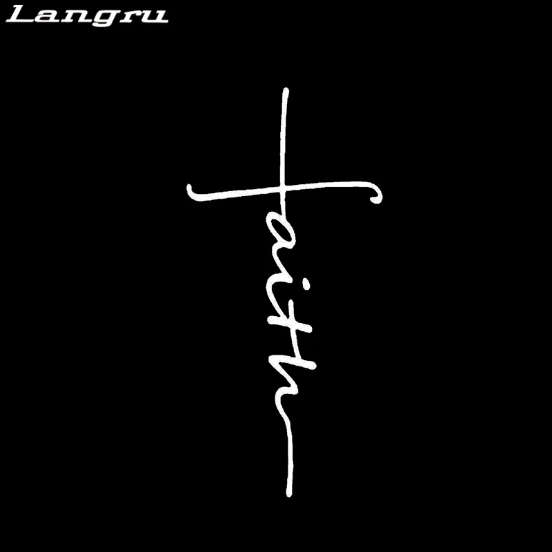 Langru Faith Cross наклейка на автомобили лодки мотоциклетный шлем задний бампер окно