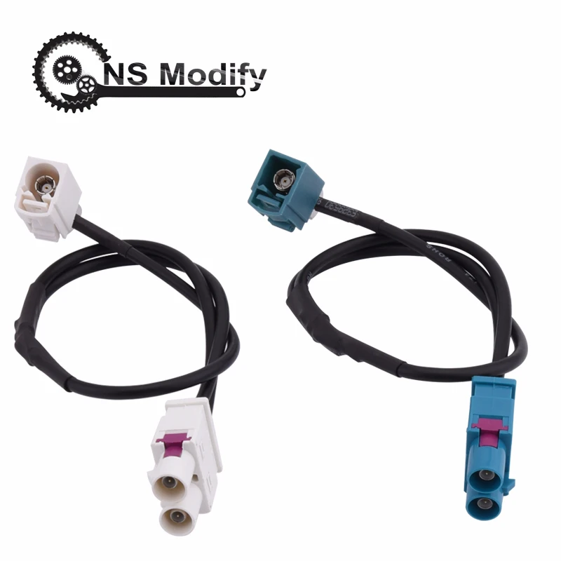 

NS Modify 1 Female To 2 Male Car Antenna FM Radio Amplified Audio Signal Amplifier Booster Cable For Volkswagen/Skoda/Audi