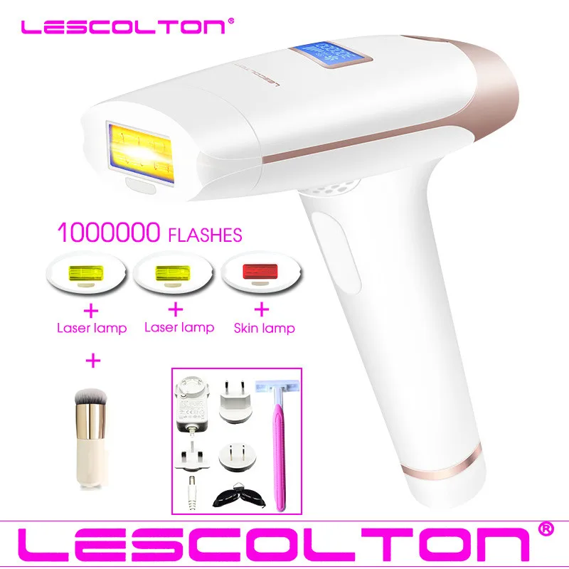 Лазерный эпилятор lescolton 1000000 раз, 4 в 1, Эпилятор IPL, эпилятор для удаления волос с ЖК-дисплеем, лазерное постоянное бикини - Цвет: 1000000times 5