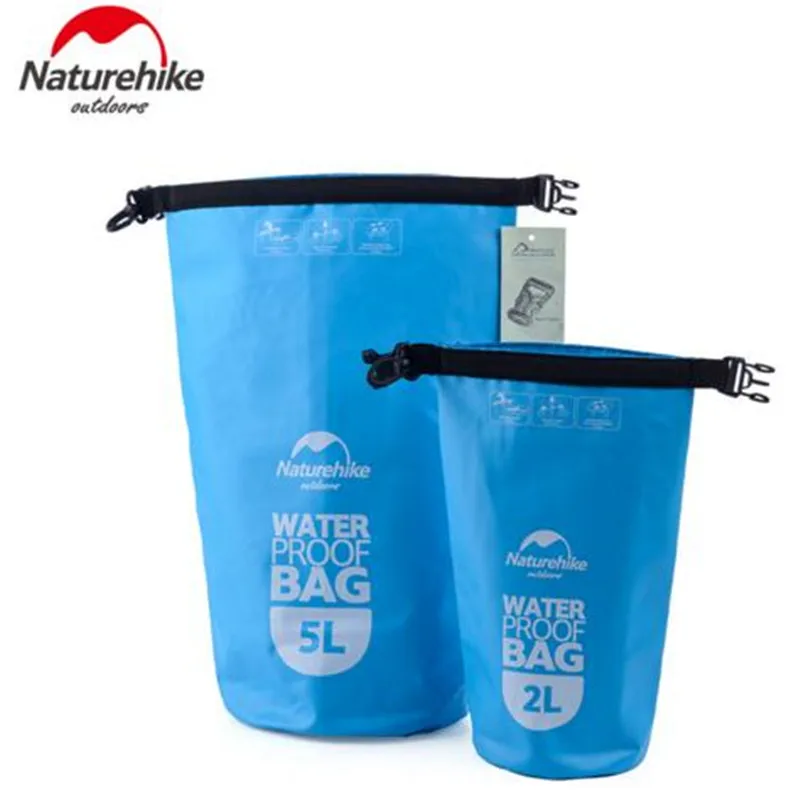Naturehike  Outdoor Nylon Waterproof Rafting Bag Kayaking Storage Drifting Dry Ultralight Swimming Bag 2L 5L 15L 25L