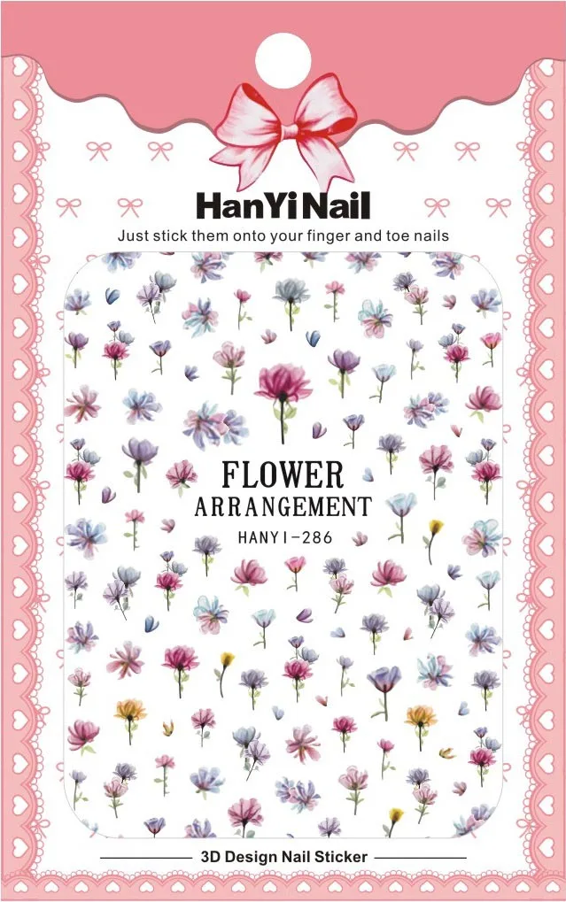 

Florals Patterns! Nails Art Manicure Back Glue Decal Decorations Design Nail Sticker For Nails Tips Beauty