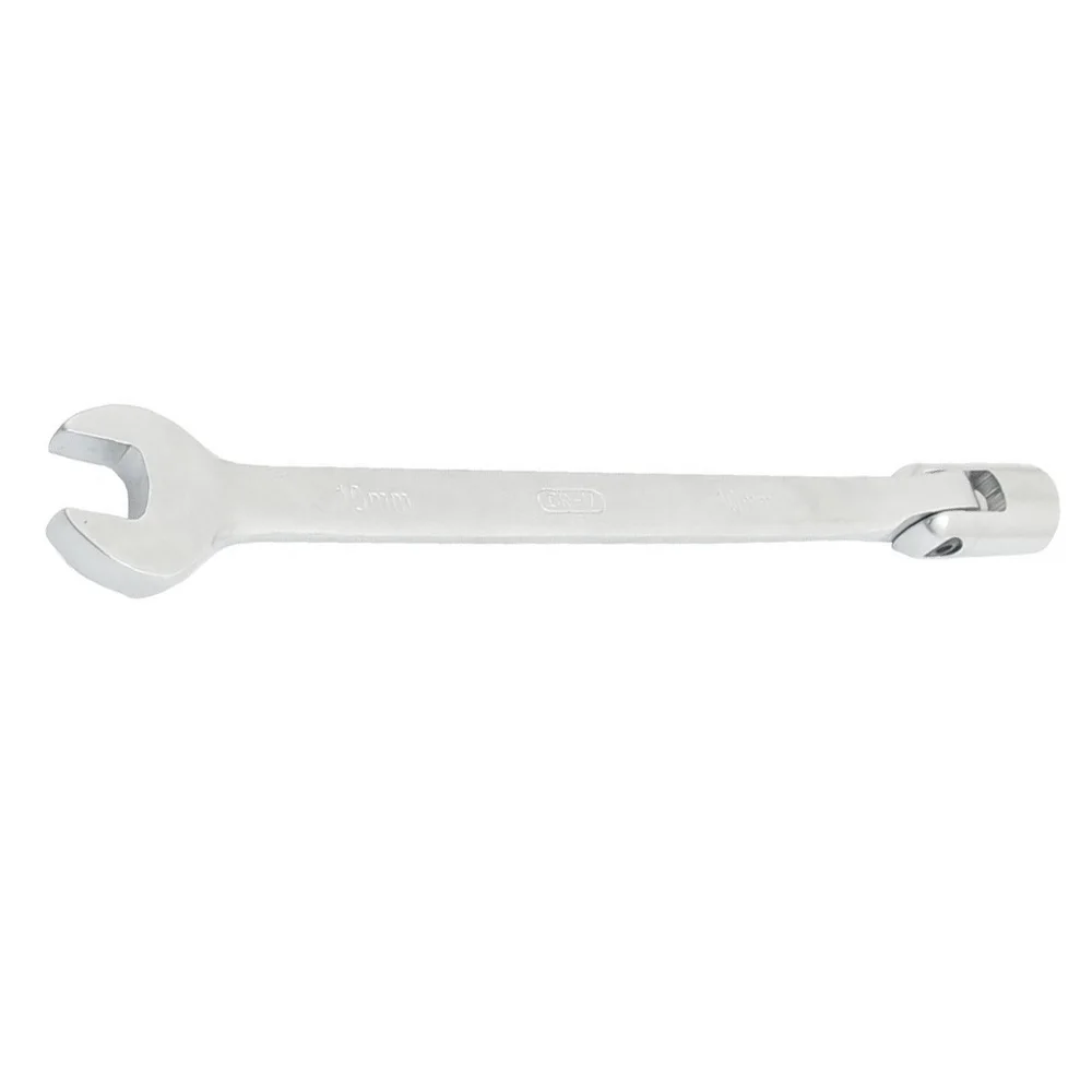 NFLC Stainless Steel Flex Head Open End Wrench Combination Spanner 10mm
