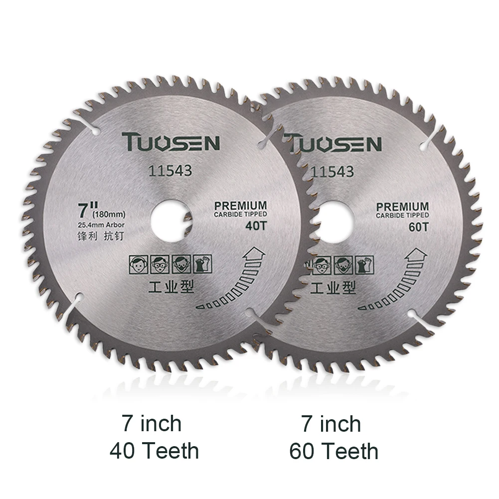 7 дюймов 40/60 Шестерни циркулярная пила Лезвие для обработки древесины твердосплавный диск циркулярной пилы для резки древесины