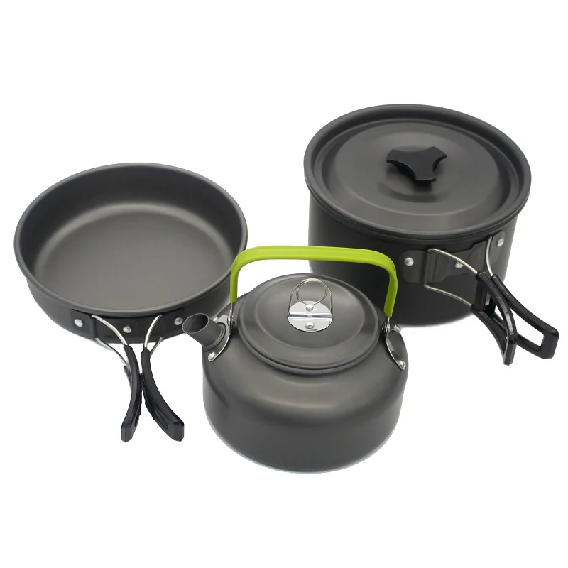 3pcs Cooking Set Cookware Water Kettle Aluminum Portable Coffee Pot Teapot Travel Camping Nature Hiking Pcinic Tableware Pan 3pcs Cooking Set Cookware Water Kettle Aluminum Portable Coffee Pot Teapot Travel Camping Nature Hiking Pcinic Tableware Pan