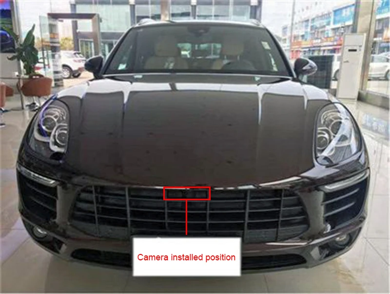Для Sonyccd автомобиля вид спереди Камера для Porsche Macan Boxter логотип Girlle положительный парковки Камера