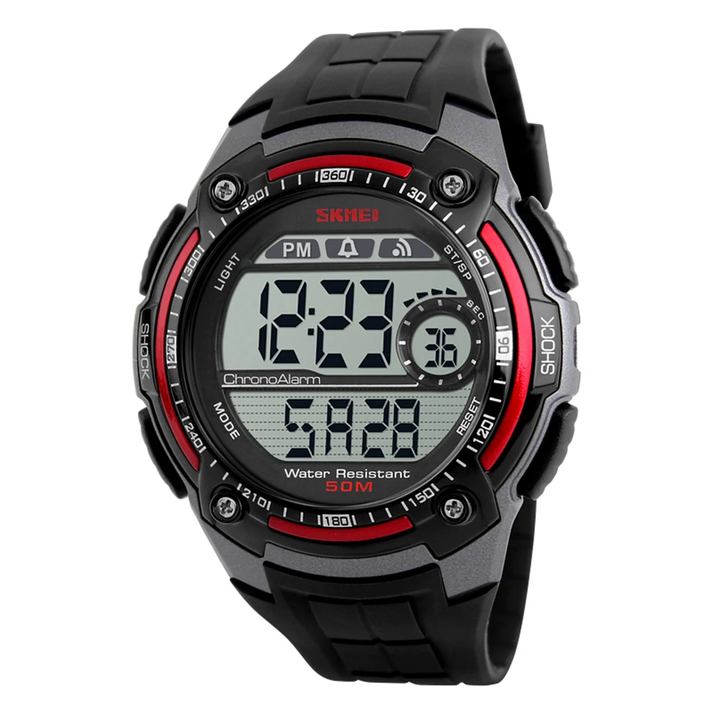 

Sport Watch Digital EL Light Watch Quartz Men's Silicone Strap Date Week Alarm Chrono Waterproof Relogio Masculino Men Watch