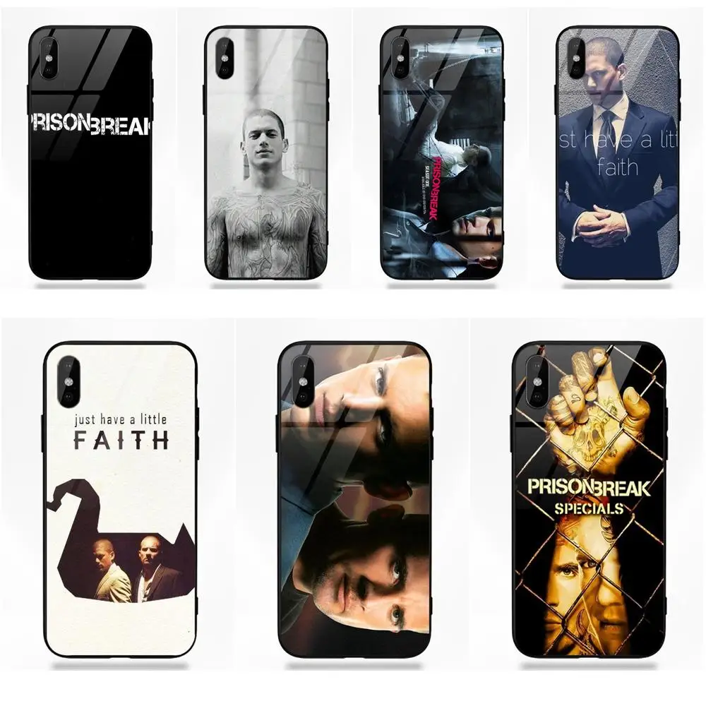 Rubber Soft TPU Frame+Tempered Glass Phone Case For Apple