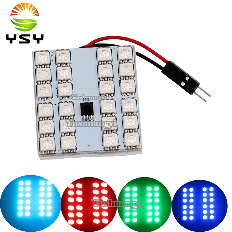 10 шт. RGB 5050 24SMD светодиодный Клин свет авто Дистанционное управление красочные лампы DC 12 В