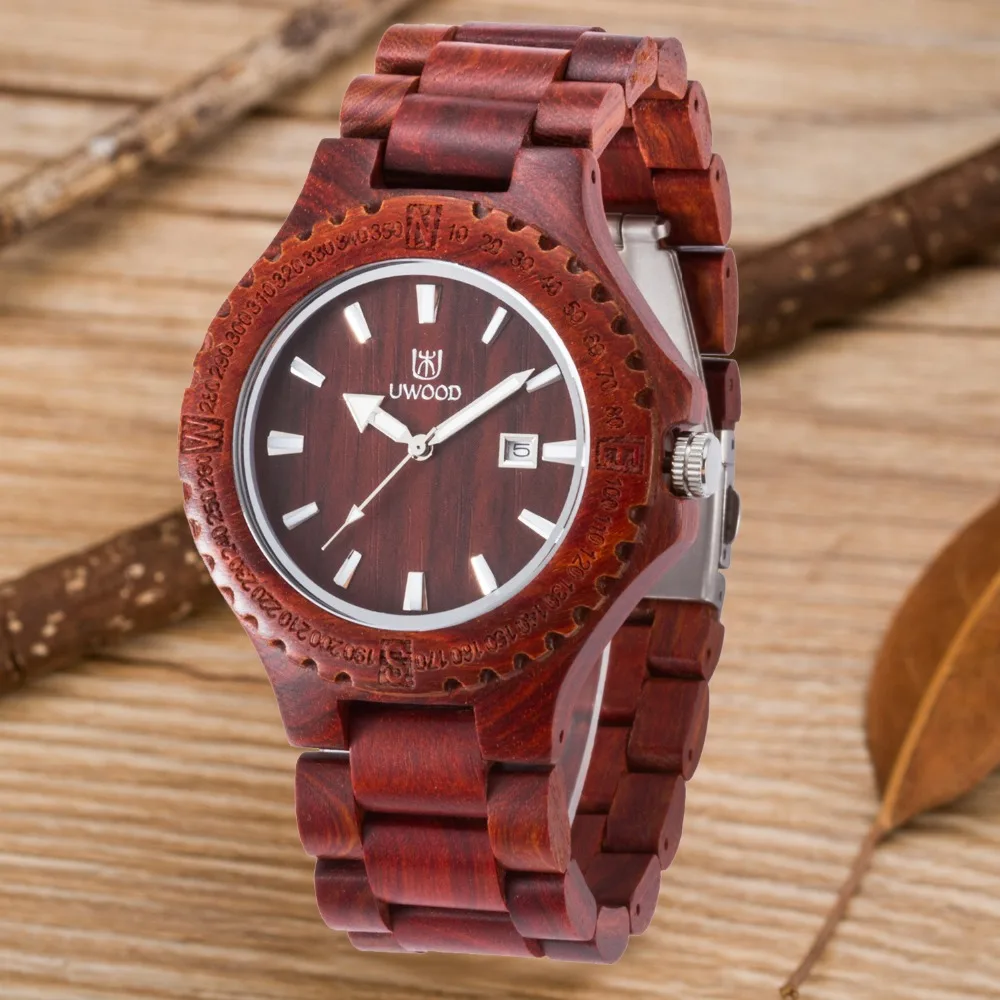 Dress Quartz font b Wooden b font Wrist font b Watch b font font b Men
