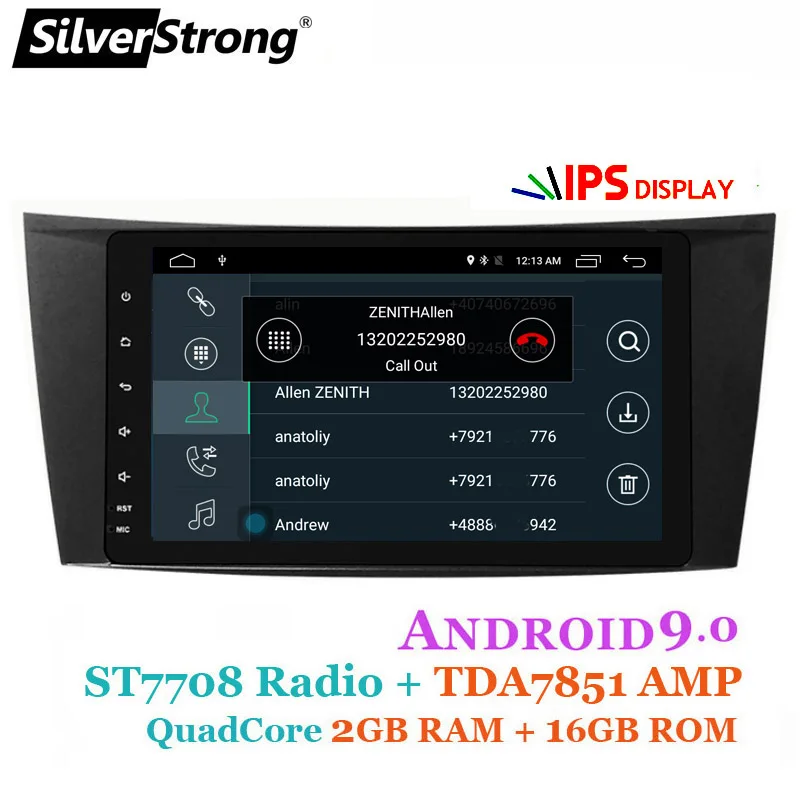 SilverStrong ips Android9.0 8 дюймов четырехъядерный Автомобильный gps для Mercedes Benz e-класс W211 E200 E220 E300 E350 E240 E260 E280 CLS