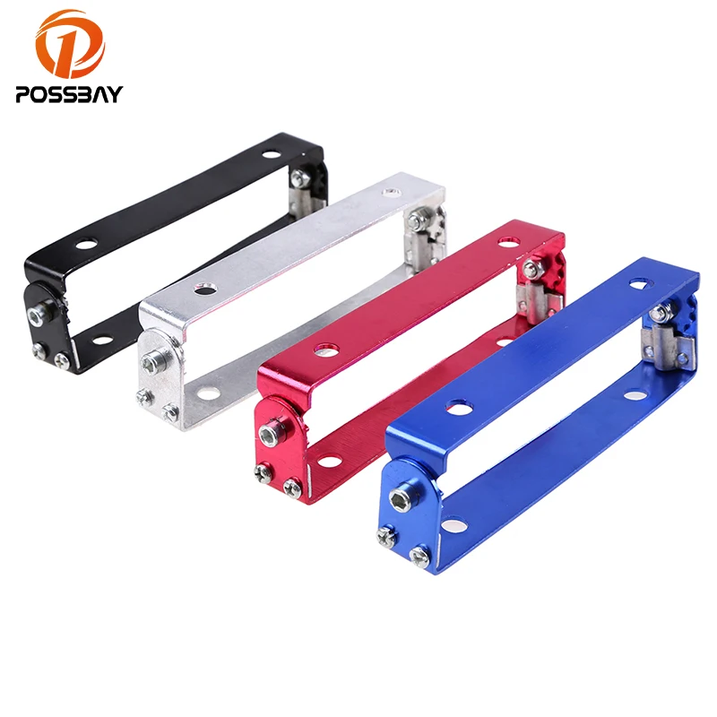 POSSBAY Universal Motorcycle Adjustable License Bracket Plate Holder