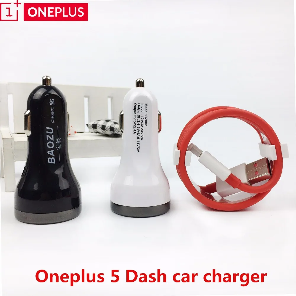 

Oneplus 6 Dash car charger Original For One plus 5t 5 3t 3 Usb Quick Fast 5V/4A Car charger & 100cm Dash charge cable