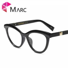 Бренд женщин оптический Модный черный леопардовый принт Простые Стеклянные очки Смола красный белый пластик кошачий глаз 97564