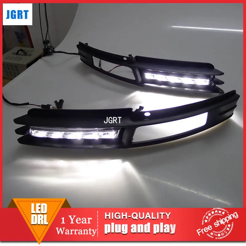 

car styling 2009-2011 For Audi A6L LED DRL For A6L led fog lamps daytime running light High brightness guide LED DRL