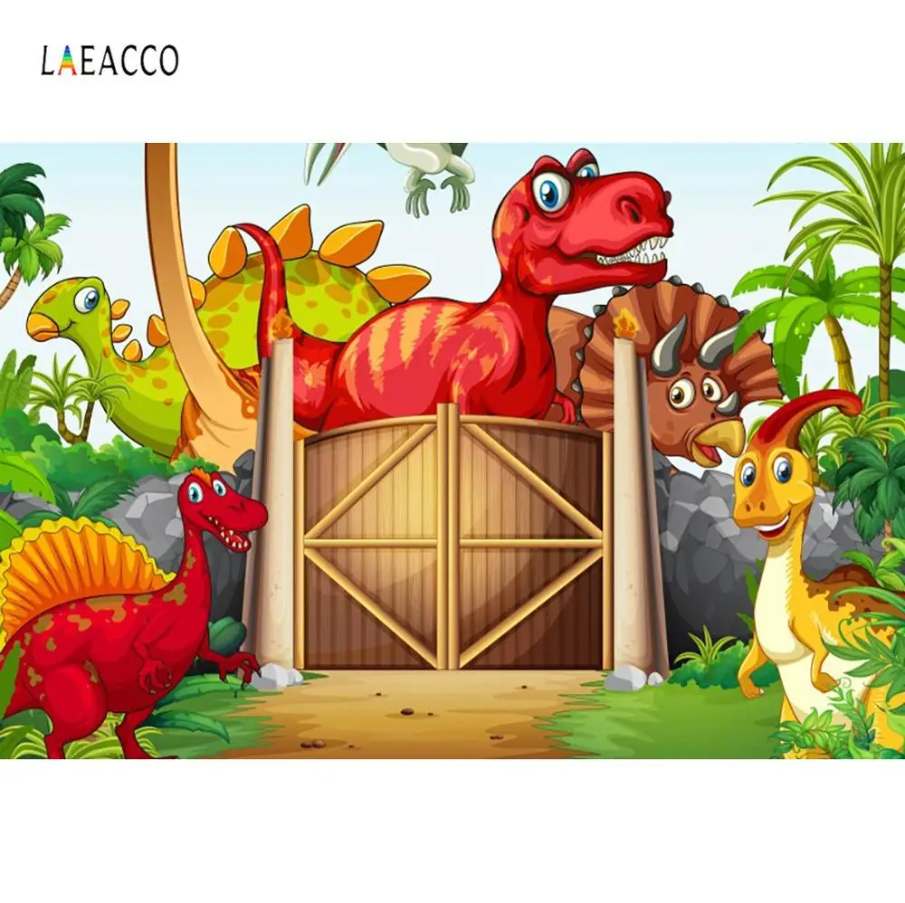 Виниловый фон Laeacco для фотосъемки с динозавром Юрского периода детской