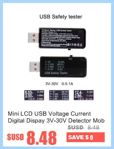 ЖК-дисплей цифровой Дисплей USB кабель тестер Вольтметр amperimetro как ток Напряжение Амперметр Вольт детектор Запасные Аккумуляторы для