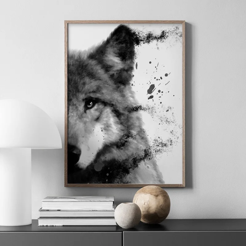White Wolves pack Canvas Art Cheap Wall Print Home Interior