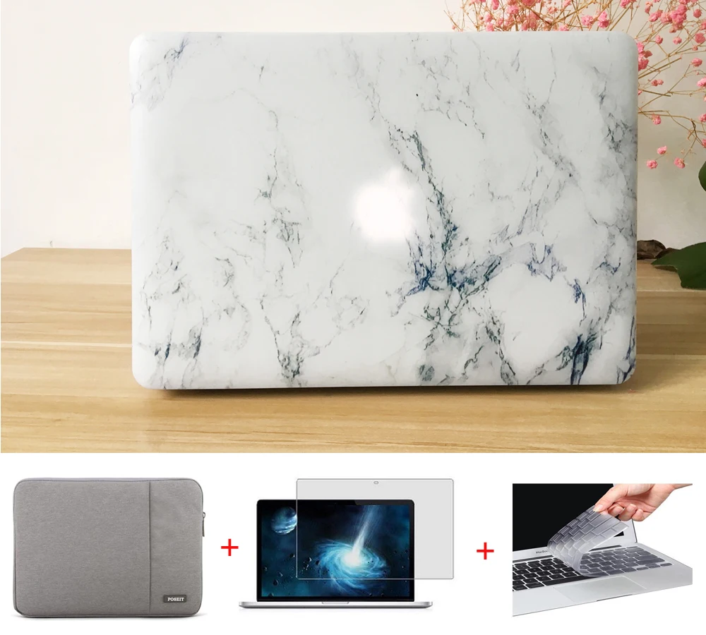 Чехол POSEIT для ноутбука MacBook Air 11 13 дюймов 2016 жесткий чехол с мраморным узором MAC Pro 3