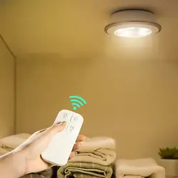 Мини круглый беспроводной пульт дистанционного светодио дный управления свет перезаряжаемый светодиодный ночник лампа для дома шкафы
