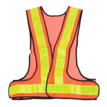 Унисекс Регулируемый спасательный жилет ремень Открытый безопасности высокая видимость светоотражающий жилет Шестерни в полоску для бега ночного езда на велосипеде