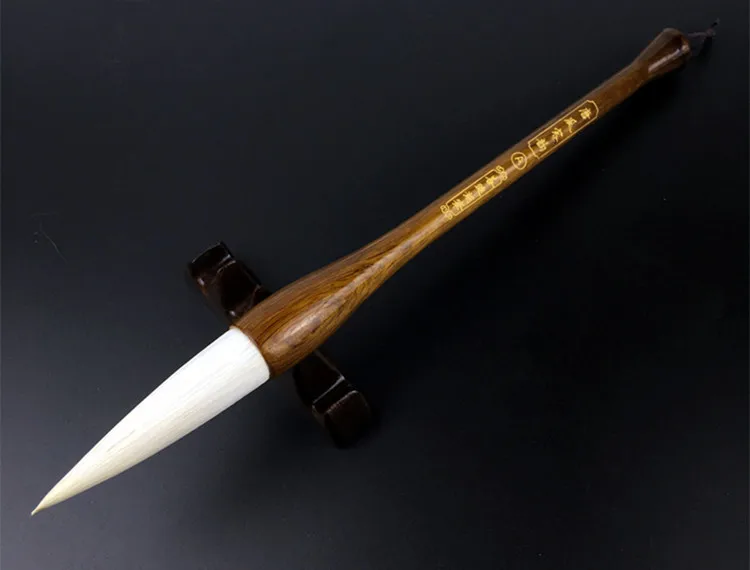 Шерстяные волосы китайский ручка-кисть для каллиграфии мягкие волосы Щетка в форме Хоппер Ручка Кисть для китайской живописи ручка четыре драгоценности ученого