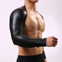 Горячая Распродажа Мужское нижнее белье из искусственной кожи, Мужская сексуальная рубашка с длинным рукавом