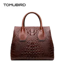 TOMUBIRD новые женские сумки известный бренд Женская сумка модные сумки из натуральной кожи сумка на плечо из воловьей кожи с узором «крокодиловая кожа»