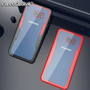 

1000pcs Luxury Back Acrylic Protective TPU Frame Case For Samsung Galaxy S10 E S9 S8 Plus Note 9 8 Dust Plug Anti-Scratch Cover