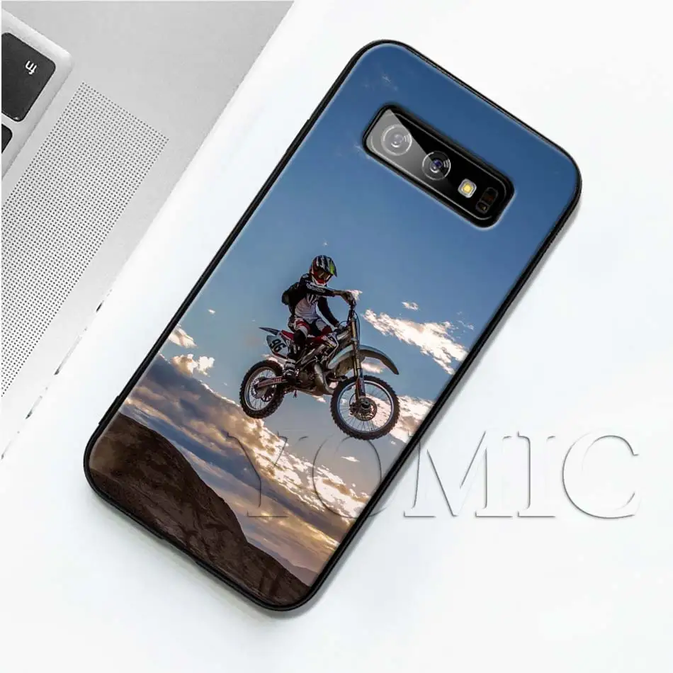 Moto крест moto rcycle спортивные Черный силиконовый чехол для samsung Galaxy S10 S10e S8 S9 плюс S7 A40 A50 A70 Note 8 9 Мягкий чехол Чехол