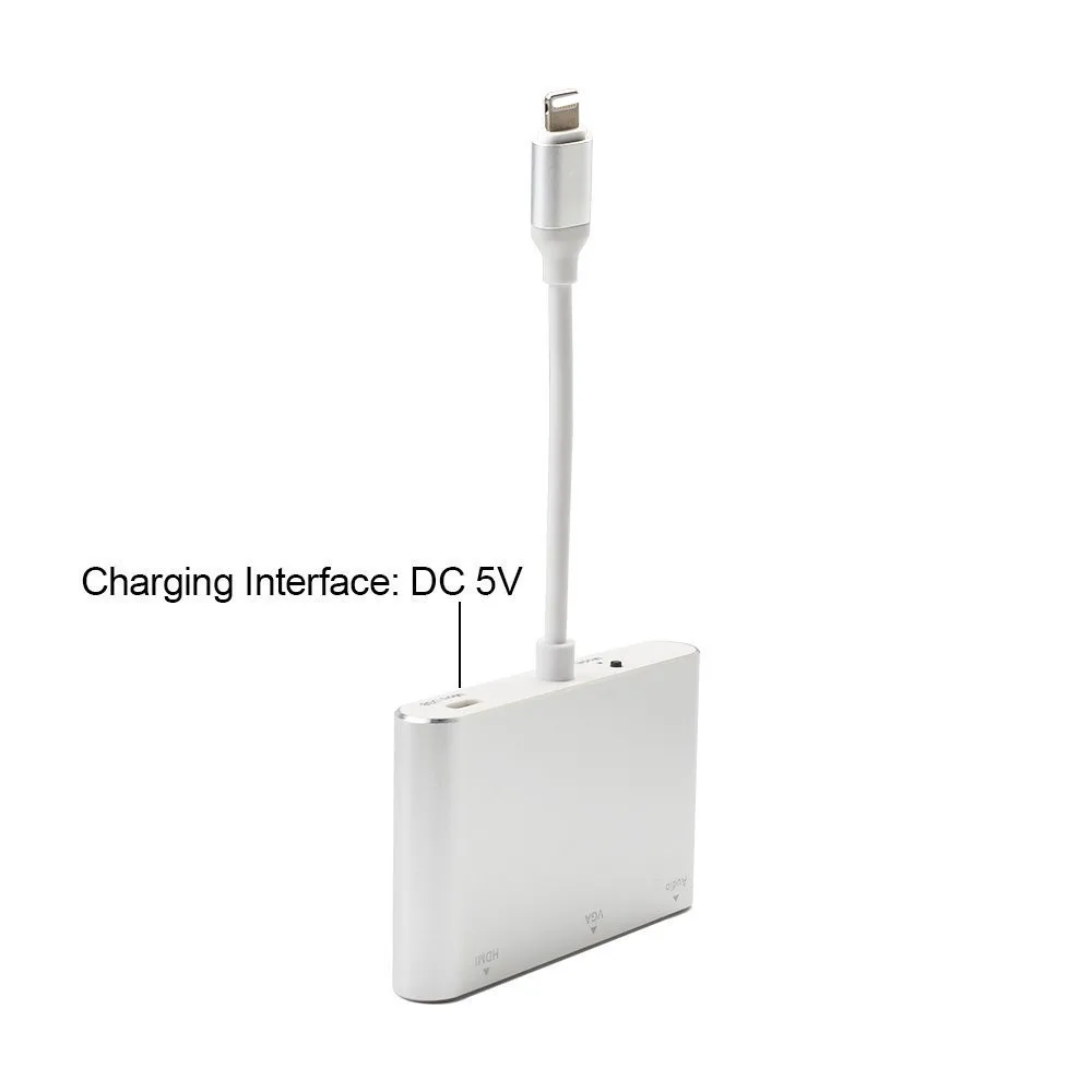 Для Lightning/HDMI/VGA/AV цифровой адаптер для iPhone X 8 7 плюс 6 iPad монитора проектор|Кабели VGA|