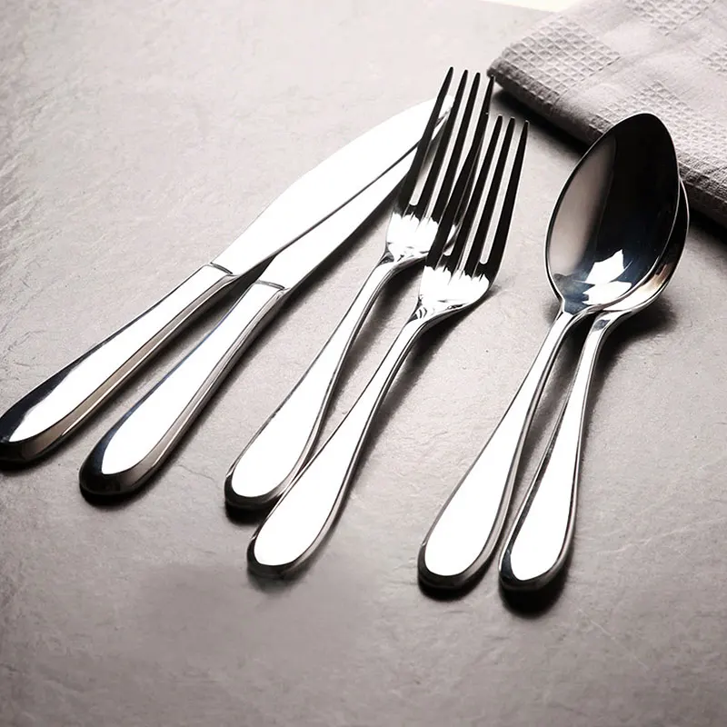 

High Quality 304 Stainless Steel Classic Western Style Food 3 Pieces Kit Fork Knife Spoon Steak Knives 3PCS OR 1 piece Cutlery