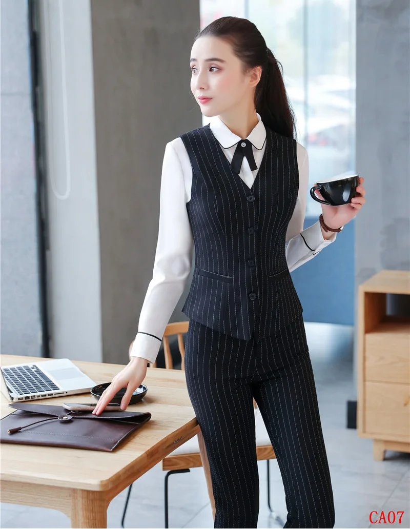 フォーマルレディースブラックストライプベスト 男性用ベスト女性ビジネススーツパンツとトップセット事務所制服スタイル ベスト チョッキ Aliexpress フォーマルレディースブラックストライプベスト 男性用ベスト女性ビジネススーツパンツとトップセット事務所制服スタイル ベスト チョッキ Aliexpress