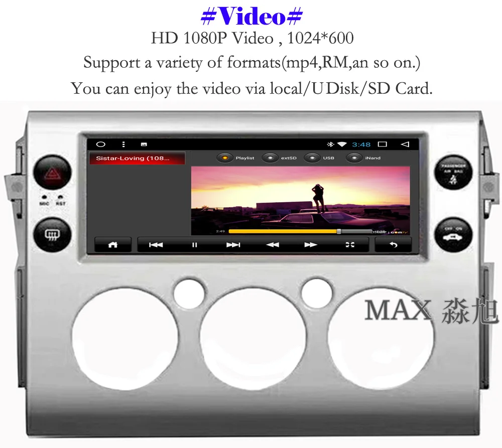 Best MAX 2G RAM 32G ROM 10.25" Android 8.1.0 Car DVD For Toyota FJ Cruiser 2007-2017 Car Radio RDS 4G WiFi SWC GPS Free Map Bluetooth 6