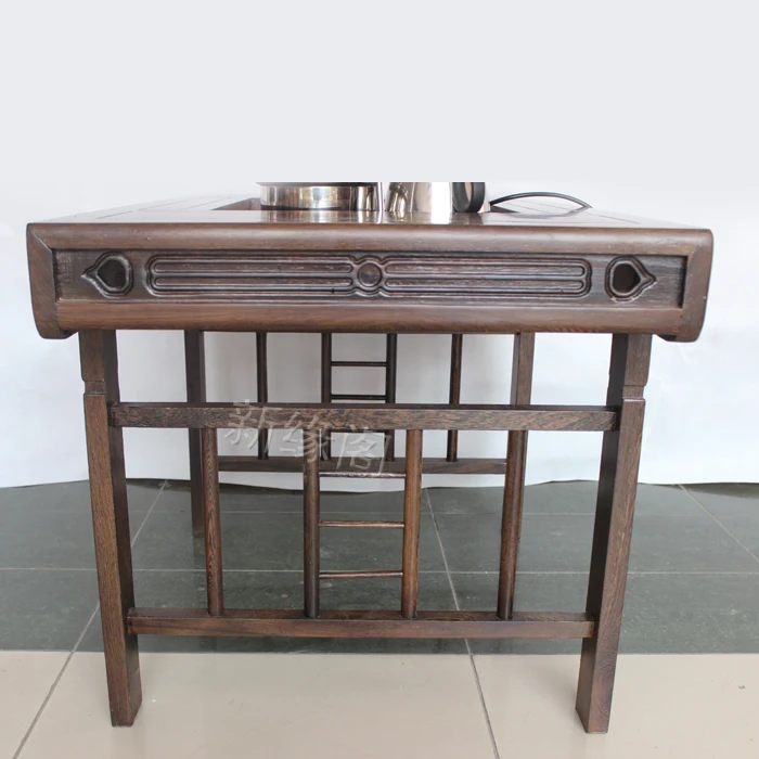 Wenge kung fu tea table Five-piece tea sets tea tables and chairs combination of Ming and Qing classical mahogany wood coffee ta