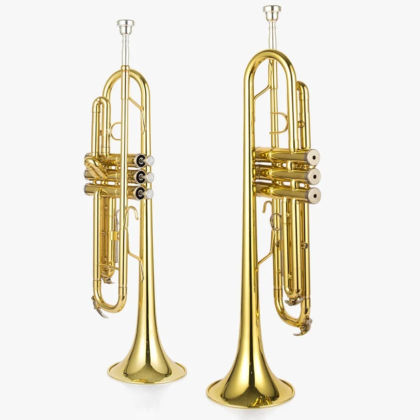 Alto Bb golden brass trumpet band wind instrument beginner professional