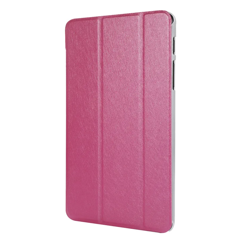 rose red Ультратонкий ПУ+ Прозрачный чехол для samsung Galaxy Tab A 8,0, P200, P205, откидная подставка, чехол для samsung TAB A 8,0,+ пленка - Цвет: rose red
