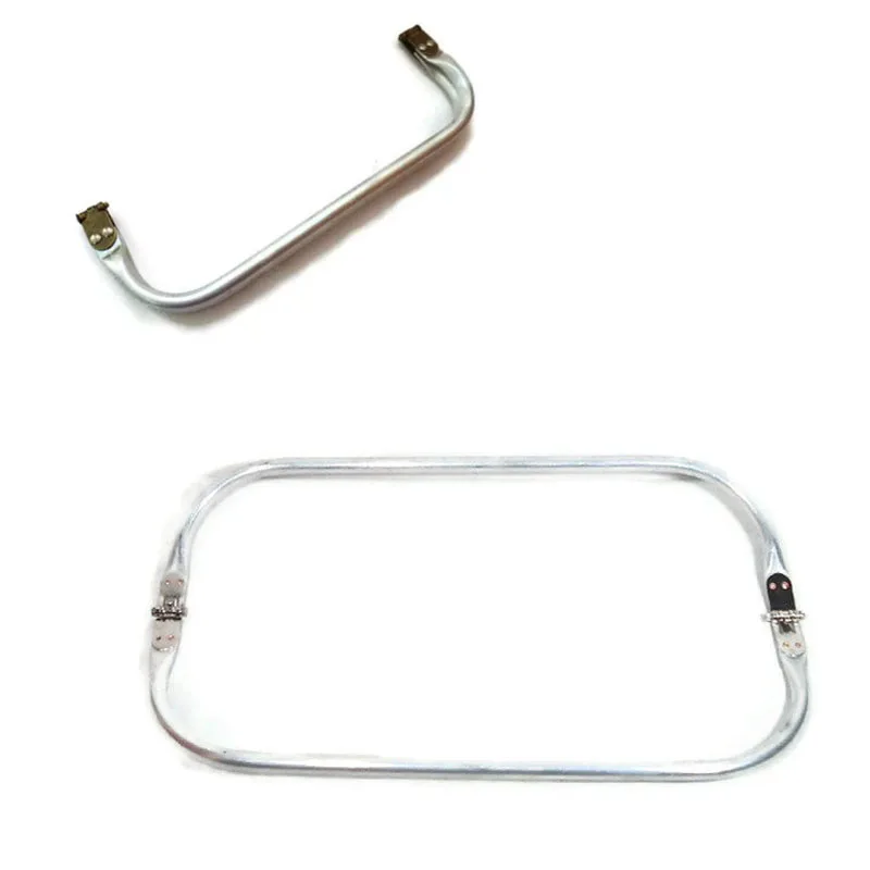 

12 Inch Tubular Spring Loaded Aluminum Rectangular Purse Frame Metal Purse Handles