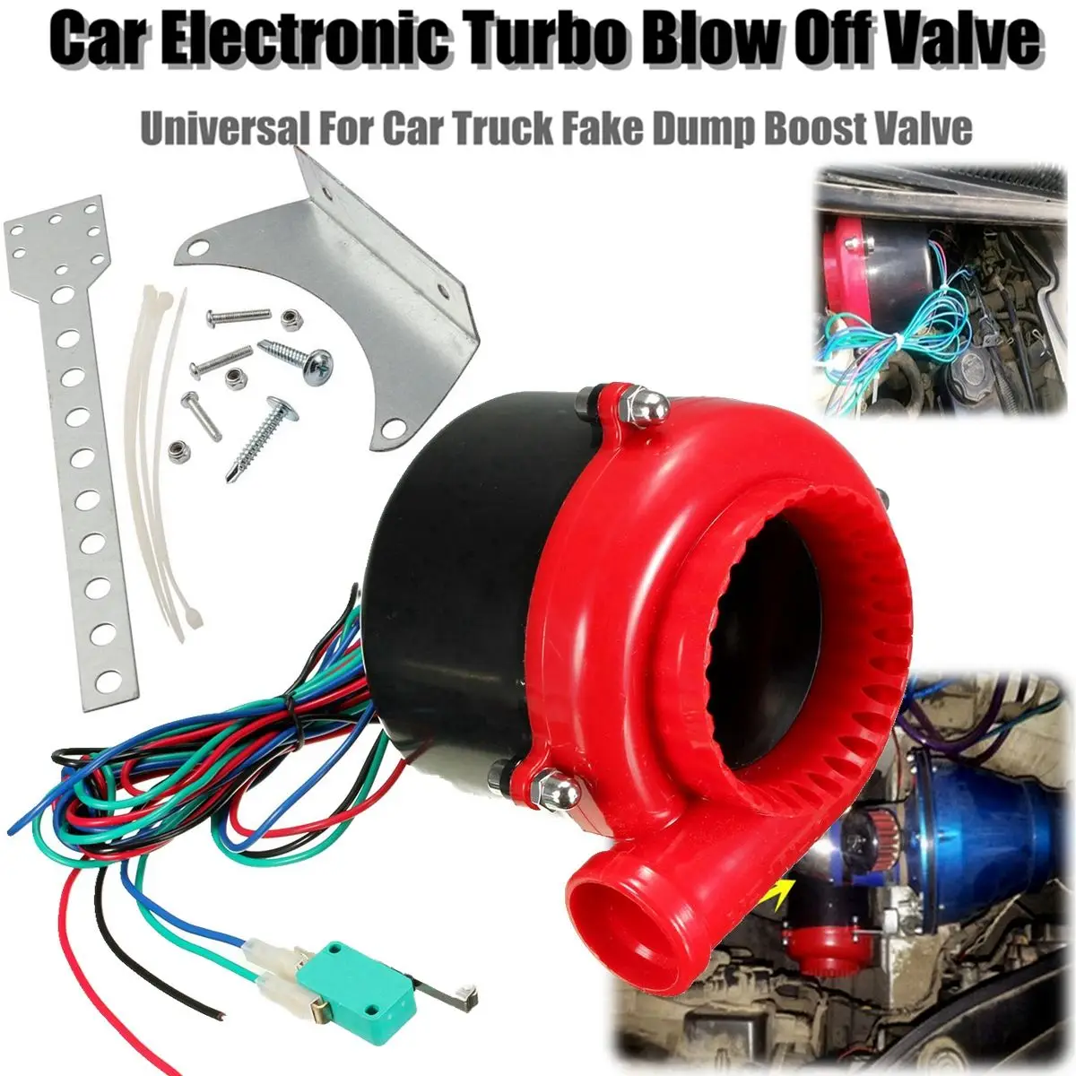 Car Auto Fake Electronic Turbo Blow Off Valve Blow Off Fake Dump Valve Analog Sound BOV GP