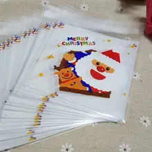 10*10+ 3 см для упаковки печенья merry рождественское печенье-клейкий пластиковый пакет закуски посылка дрожжи 100 шт./лот