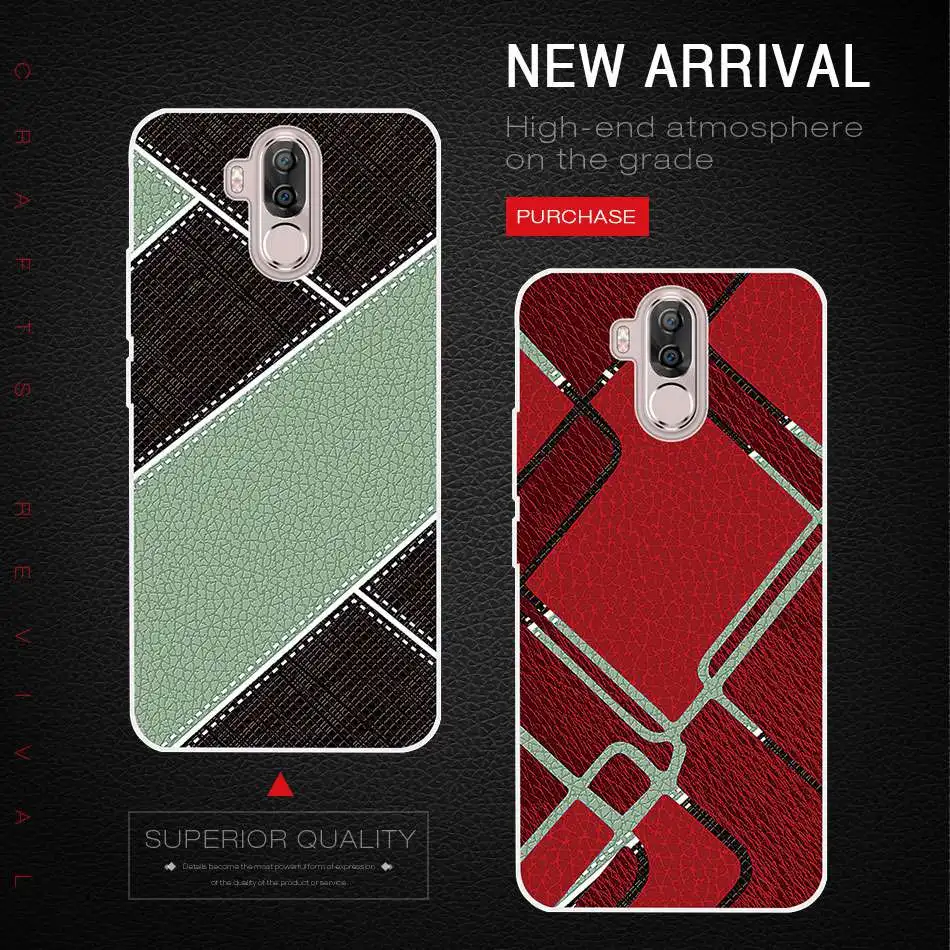 UTOPER Shell For Ulefone Power 3 S Case Silicone Imitation Leather Geometric figure S7 Mix 2 |