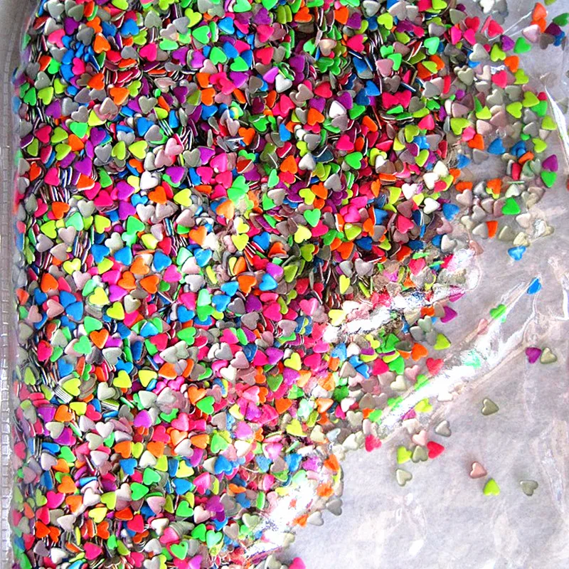 

NEW DIY Heart-shaped 100PC / PAG NAIL RIVET JEWELRY MINI RIVETS MIXED COLOR 4X4MM PEACH HEART
