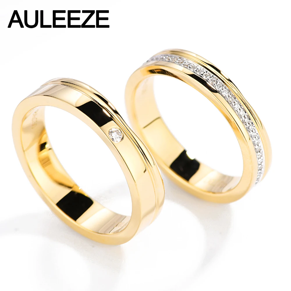 Обручальное кольцо AULEEZE Solitaire 0 20 cttw с натуральным бриллиантом кольца для пар из