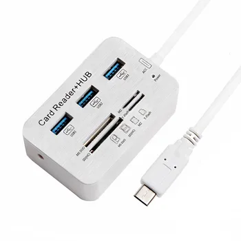 

Micro USB HUB 3.0 Multi Splitter Type C HUB USB 3 Port Combo M2/SD/TF Card Reader For Computer PC Accessories USB-C Port Adapter