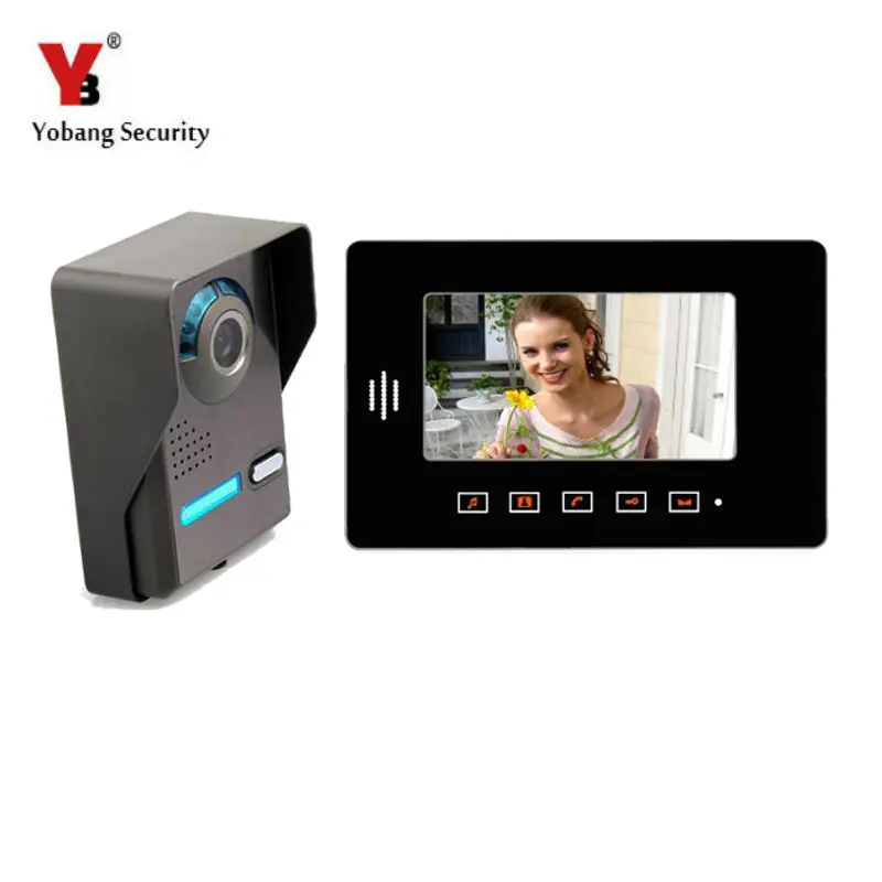 Yobang безопасности touch ключ 7 "Проводной Видео домофонов Телефонный звонок Системы визуальный домофон Дверные звонки Ночное видение Открытый