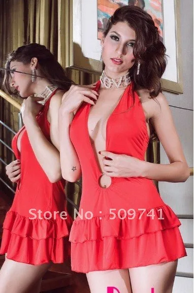Red Halter Mini Dress