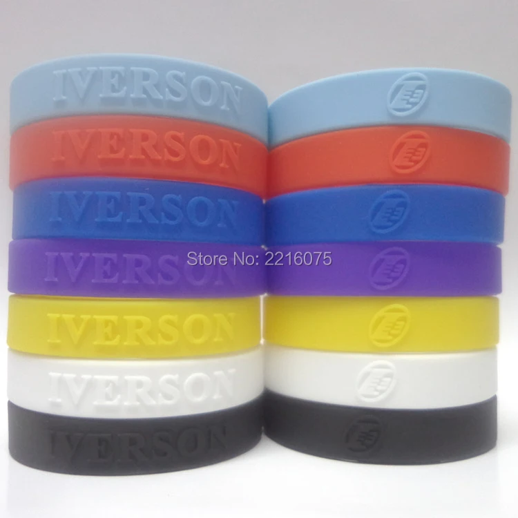 700pcs Allen Iverson wristband silicone bracelets free shipping by FEDEX express