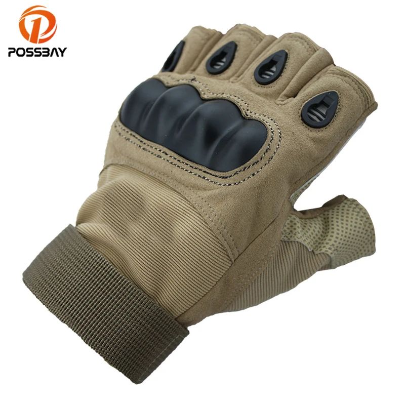 POSSBAY Half Finger Motorcycle Gloves Outdoor Sports Racing Motocross